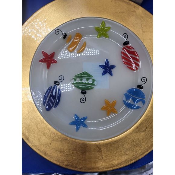 Block Crystal Ornaments Salad Plates - Picture 2 of 5